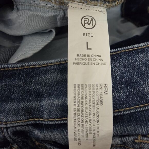 RFM Tummy Control Denim Shorts Size Large - Picture 4 of 4